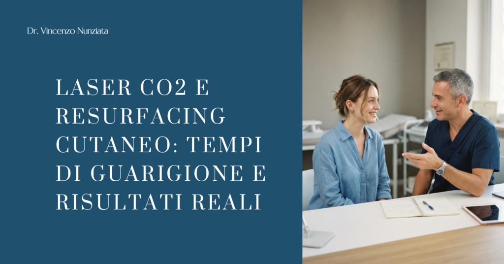 Trattamento di resurfacing cutaneo con laser CO2 frazionato sul viso