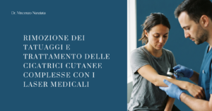 Trattamento di medicina estetica con laser medicale per rimozione tatuaggi e cicatrici